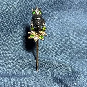 Vintage Blackamoor princess pin